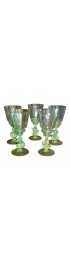 Home Tableware & Barware | Set of 5 Salviati Venetian Glass Dolphin Large Wine Goblets - HU91660