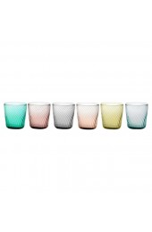 Home Tableware & Barware | Ve Nier Bicchierino5.5 Liquor Glasses, Twisted Mixed Colors by MUN for VG, Set of 6 - GZ84909