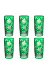 Home Tableware & Barware | Verdure Highball Glasses, Set of 6, Emerald - PD24403