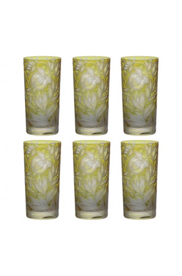 Home Tableware & Barware | Verdure Highball Glasses, Set of 6, Olive - IY60896