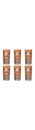 Home Tableware & Barware | Verdure Highball Glasses, Set of 6, Orange - TK35390
