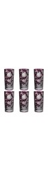 Home Tableware & Barware | Verdure Highball Glasses, Set of 6, Purple - DH83874