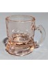 Home Tableware & Barware | Vintage 1950s Mid-Century Modern Rose Colored Shot, Shooter, Beerstein Cordial Glasses - Set of Six (6) - MI76599