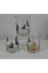 Home Tableware & Barware | Vintage 1970s Otagiri Gold & Black Sailboat Cocktail Glasses- Set of 3 - JU36433