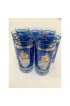 Home Tableware & Barware | Vintage Collins Cocktail Glasses With Blue and Gold Grapes and Leaves - Set of 8 - UM79177