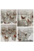 Home Tableware & Barware | Vintage Crystal Glass Rooster Punch Bowl and Glasses Gold Trim Set- 11 Pieces - GU94260