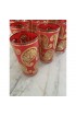 Home Tableware & Barware | Vintage Culver Ltd. 22k Red & Gold Paisley Highball Glasses- Set of 8 - SG61345