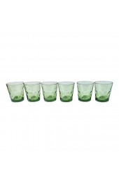 Home Tableware & Barware | Vintage Dotted Green Double Old Fashioned Glasses- Set of 6 - UJ20322