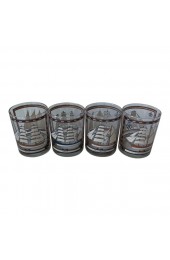 Home Tableware & Barware | Vintage Georges Briard Lowball Ship Motif Glasses- Set of 4 - YH76975