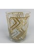 Home Tableware & Barware | Vintage Georges Briard Tan and White Lattice Pattern Lowball Glasses - Set of 5 - TD22928