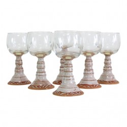 Home Tableware & Barware | Vintage Glass and Pottery Goblets S\6 - VC67945