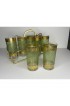 Home Tableware & Barware | Vintage Glasses With Caddy- 9 Pieces - IP79006