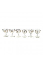 Home Tableware & Barware | Vintage Golden Foliage Champagne Coupes- Set of 6 - CD84322
