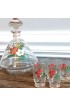Home Tableware & Barware | Vintage Hand-Painted Floral Cocktail Set- 6 Pieces - IW72942