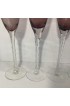 Home Tableware & Barware | Vintage Hollywood Regency Amethyst Cut to Clear Champagne Flutes - Set of 6 - XF68824