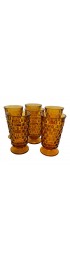 Home Tableware & Barware | Vintage Indiana Amber Cubist Iced Tea Glasses - Set of 6 - VO77395