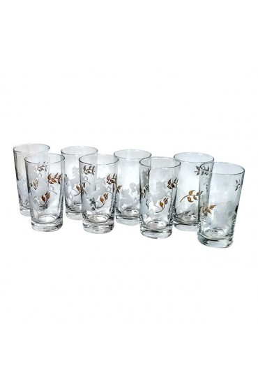 Home Tableware & Barware | Vintage Libbey Gold & White Prancing Colts Glass Tumblers- Set of 8 - IJ83254