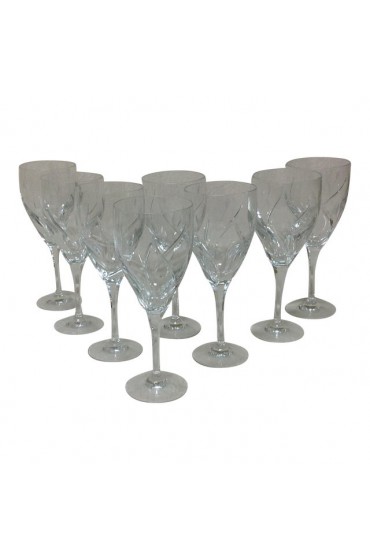 Home Tableware & Barware | Vintage Royal Doulton Lisa Crystal Wine Goblets- Set of 8 - ZF15131