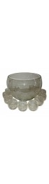 Home Tableware & Barware | Vintage Susquehanna Hand-Blown & Hand-Etched Star Punch Bowl Set- 13 Pieces - UL24763