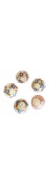 Home Decor | Hand Painted Japanese Cups or Bowl With Floral and Crane Decor - Set of 5 - NL87996