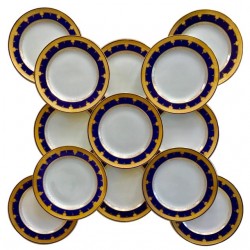 Home Tableware & Barware | 12 Cobalt Blue Dinner Plates - WD40988