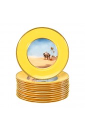 Home Tableware & Barware | 12 Royal Doulton Hand Painted Plates Signed H. Allen Desert Scenes with Camels - TR82839