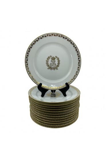 Home Tableware & Barware | 13 Sevres Crested Porcelain 8 7/8”Plates, Louis Philippe I, Château De St. Cloud - KZ09234