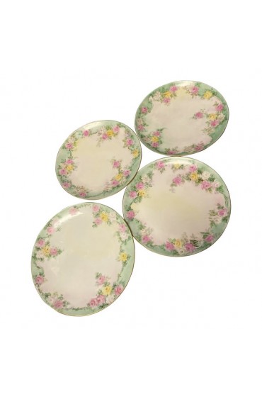Home Tableware & Barware | 1920s Haviland Limoges France Hand-Painted Luncheon Plates- Set of 4 - EJ81050