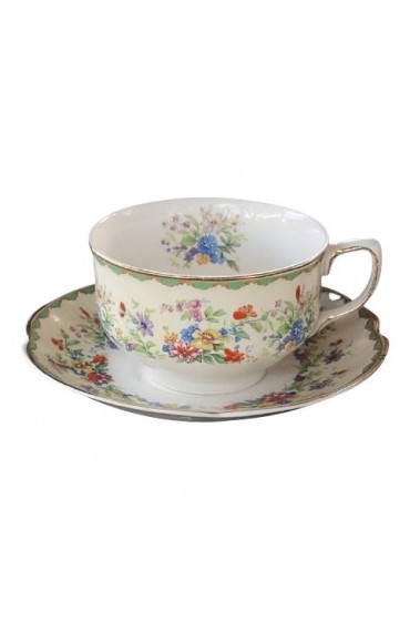 Home Tableware & Barware | 1930s Johnson Bros Pareek Springtime Floral Cup & Saucer Set - BU68266
