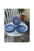 Home Tableware & Barware | 1940s Harker Pottery Tiff Blue Cameoware Coupe Salad Plates- Set of 3 - EN40260