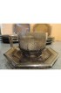 Home Tableware & Barware | 1960s Anchor Hocking Glass Dishes Smoked Glass Dinnerware - QK69177