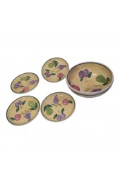 Home Tableware & Barware | 1960s Yellow Caleca Hand Painted Italian Plates - Set of 5 - UE01921