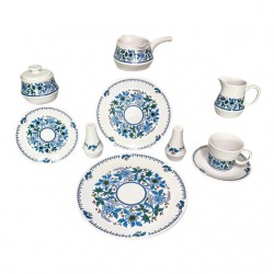 Home Tableware & Barware | 1970s Noritake Progression Blue Moon Dishes Pattern #9022 Place Settings for 12 +Pieces - 66 Pieces - BK69950