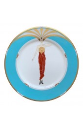 Home Tableware & Barware | 1980s Erté Le Soleil Turquoise Plate - UL12598