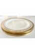 Home Tableware & Barware | 19th C. English Cauldon Gilt Greek Key Dinner Plates -- Set of 4 - KH43570