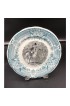 Home Tableware & Barware | 19th Century Antique French Digoin & Sarreguemines Teal & Black Napoleon Dessert Plates- Set of 18 - WP58848