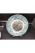 Home Tableware & Barware | 19th Century Antique French Digoin & Sarreguemines Teal & Black Napoleon Dessert Plates- Set of 18 - WP58848