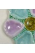 Home Tableware & Barware | 19th Century English Majolica Turquoise & Pink Six Well Oyster Plate - OJ44881