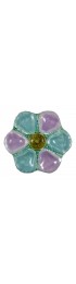 Home Tableware & Barware | 19th Century English Majolica Turquoise & Pink Six Well Oyster Plate - OJ44881