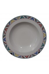 Home Tableware & Barware | 2001 Villeroy & Boch Indian Look Fine China Wide Rim Soup Bowls - Set of 10 - XU96086
