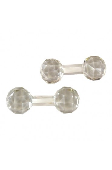 Home Tableware & Barware | Antique Faceted Crystal Barbell Style Master Knife/ Serving Spoon Rests - Set of 2 - GK52435