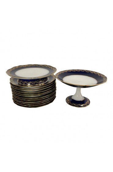 Home Tableware & Barware | Antique Haviland Limoges Porcelain French Dessert Set- 14 Pieces - AN83302