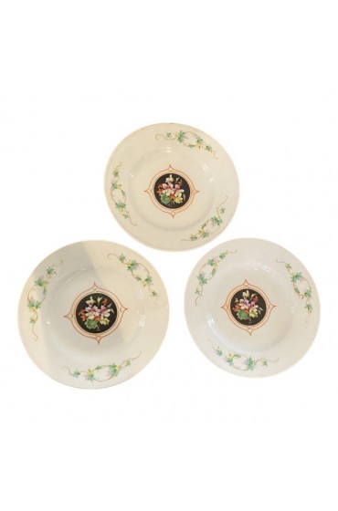 Home Tableware & Barware | Antique Late 19th Century Floral Plates - Set of 3 - IC88259