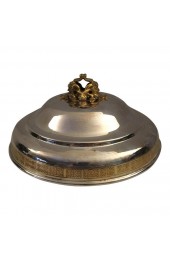 Home Tableware & Barware | Asian Stainless Steel Food Cover/W Gold Decorative Top - GX76159