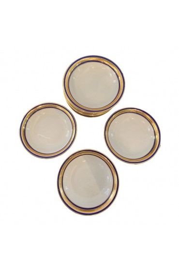 Home Tableware & Barware | Bern Lan Fine China Company of Bavaria Blue and 22K Gold Small Bowls - Set of 12 - WB59894