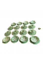 Home Tableware & Barware | Bordallo Pinheiro Green Cabbage Leaf Majolica Dinnerware- Set of 49 - PC20746