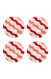 Home Tableware & Barware | Casacarta Scallop Side Plates - 8, Pink & Red - Set of 4 - SB74031