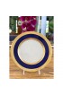Home Tableware & Barware | Cobalt & Gold Dinner Plates - Set of 12 - UP95377