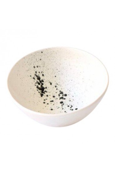 Home Tableware & Barware | Contemporary Handmade White Splatter Soup/Ramen Bowl by FisheyeCeramics - UI91720