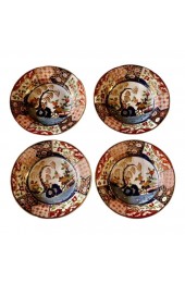 Home Tableware & Barware | Early 19 Century Coalport Porcelain Imari Rock & Tree Dessert/Pudding Plates - Set of 4 - BW39604